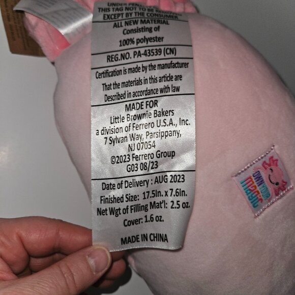 Pink Winking Axolotl Plush Pillow Toy Decor Own Your Magic Little Brownie OYM - Picture 6 of 10